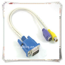 BRAND NEW High Quality VGA to RCA Composite / S-Video Adapter Cable